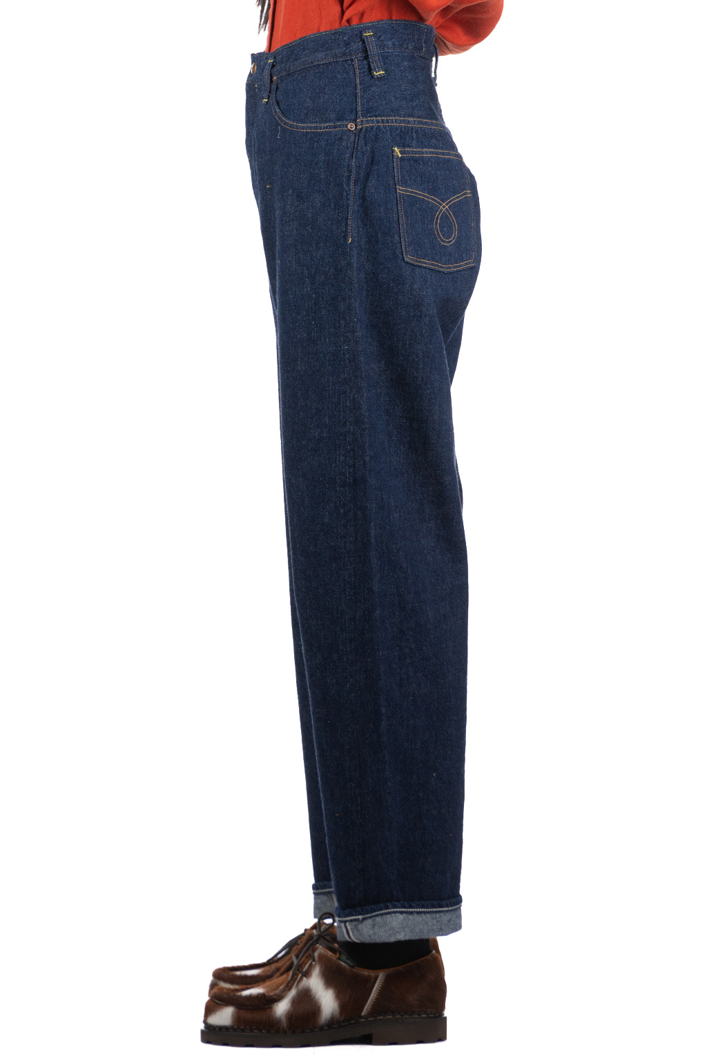 OrSlow High Rise Denim Pants - One Wash