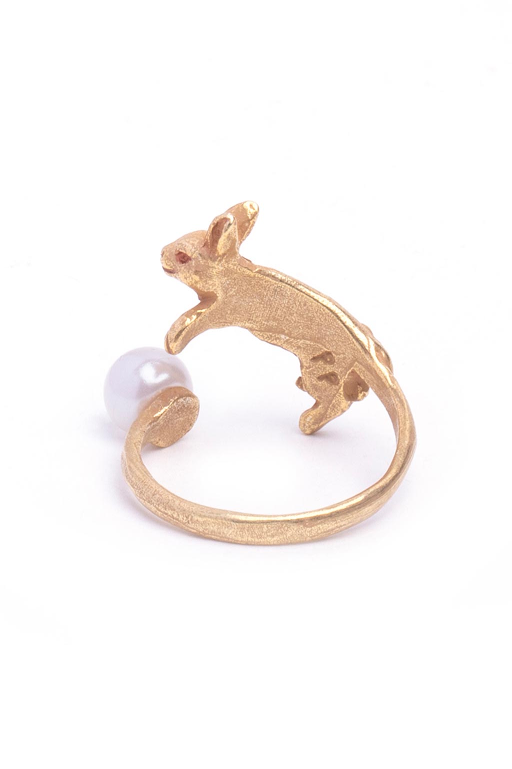 Palnart Poc - Bunny and Pearl Ring - Gold