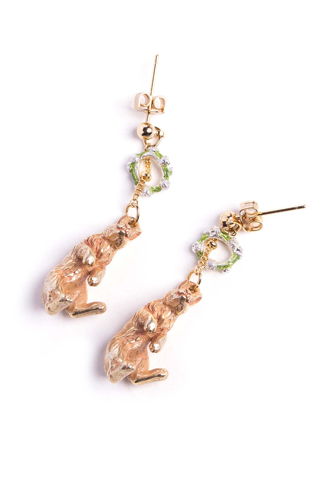 Palnart Poc - Clover Crown Bunny Earrings - Gold