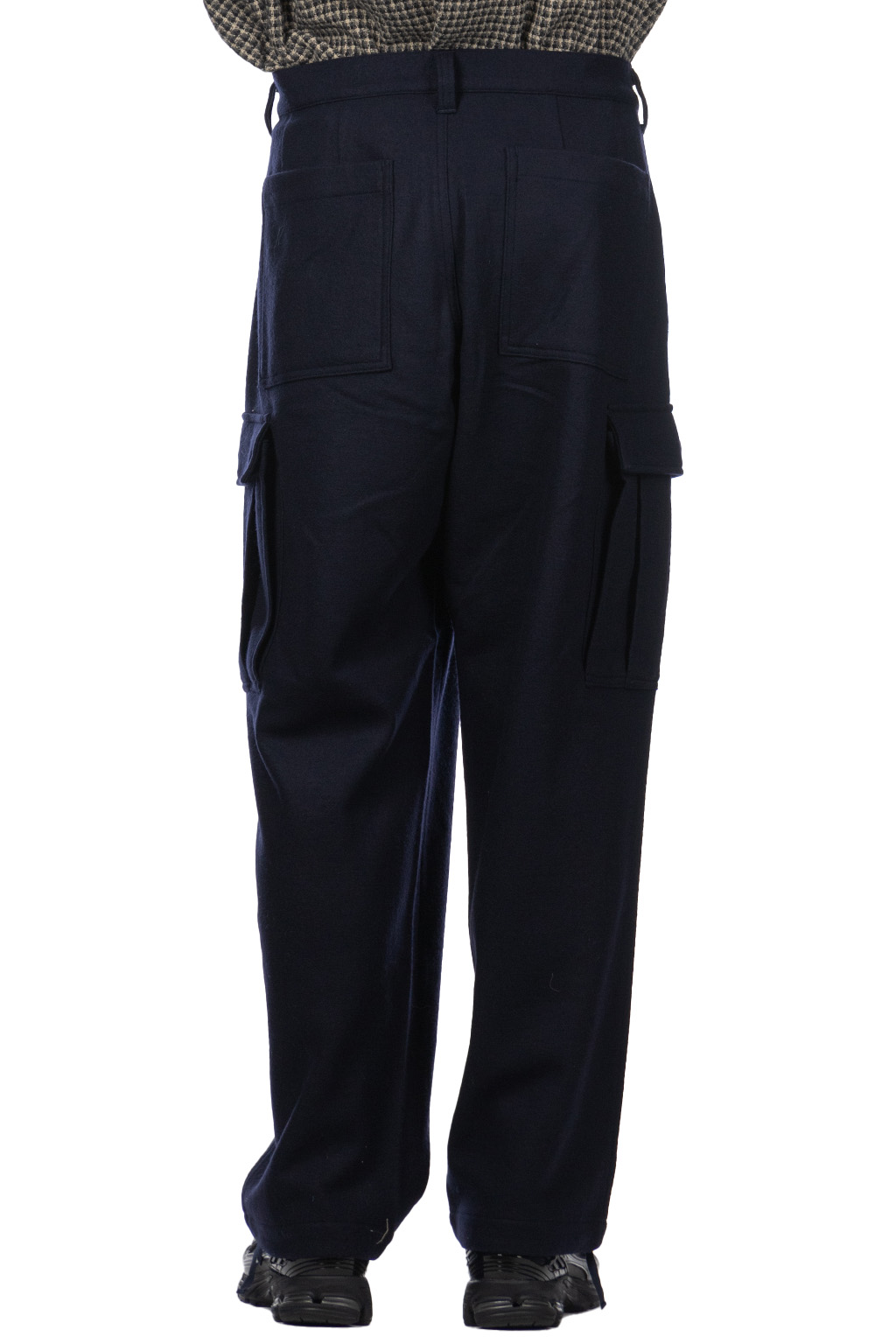 SOPHNET - Hard Melton 1 Tuck Tapered Cargo Pants - Navy