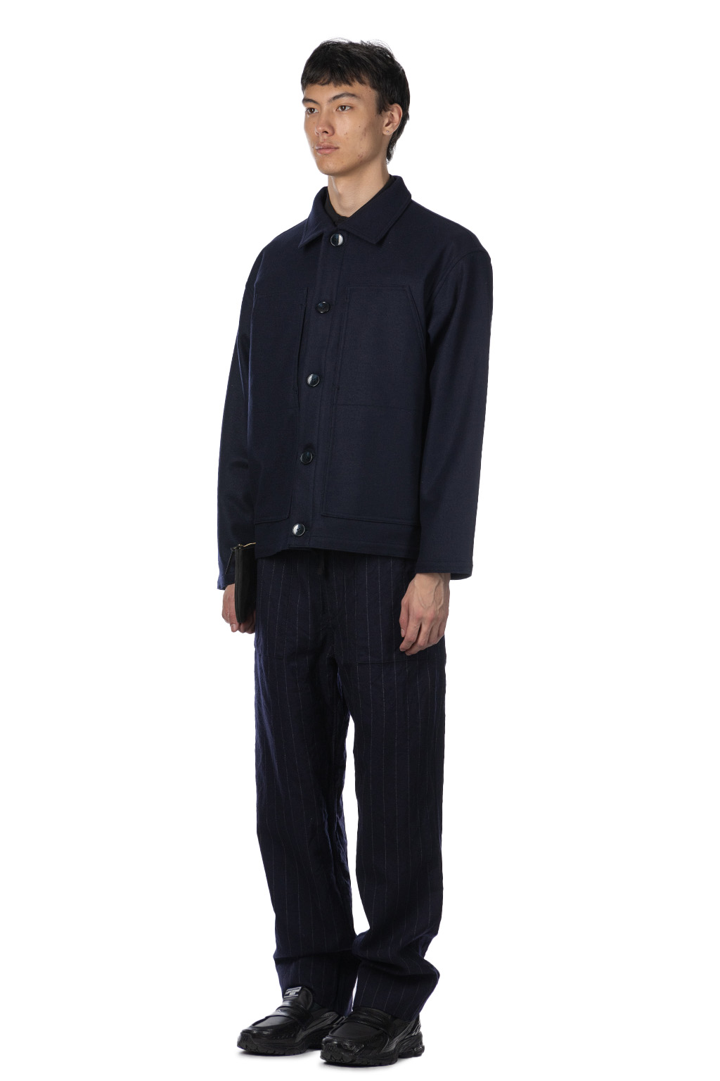 SOPHNET - Hard Melton CPO Blouson - Navy