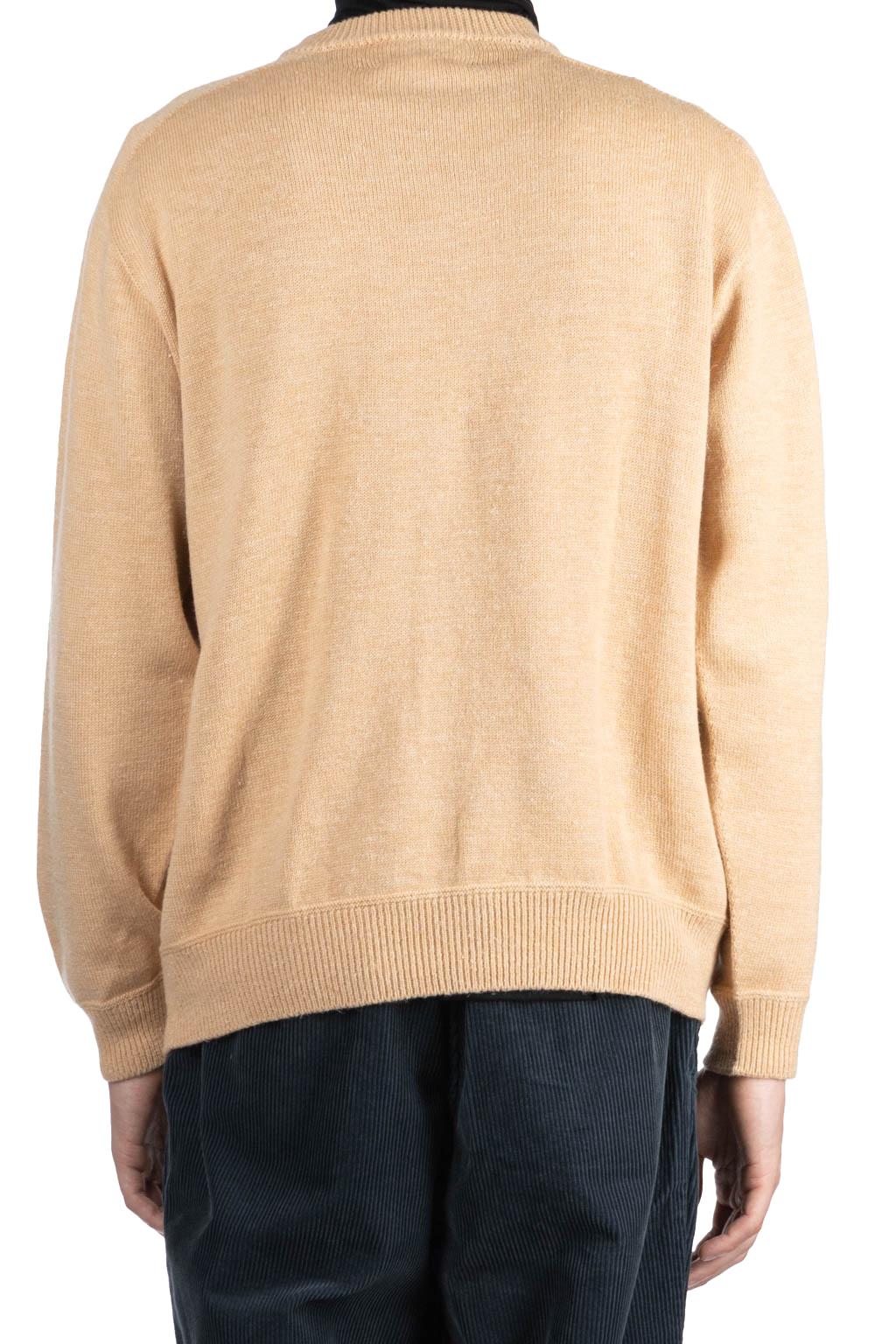 Still by hand - Linen mix seamless sweater - Pale Orange