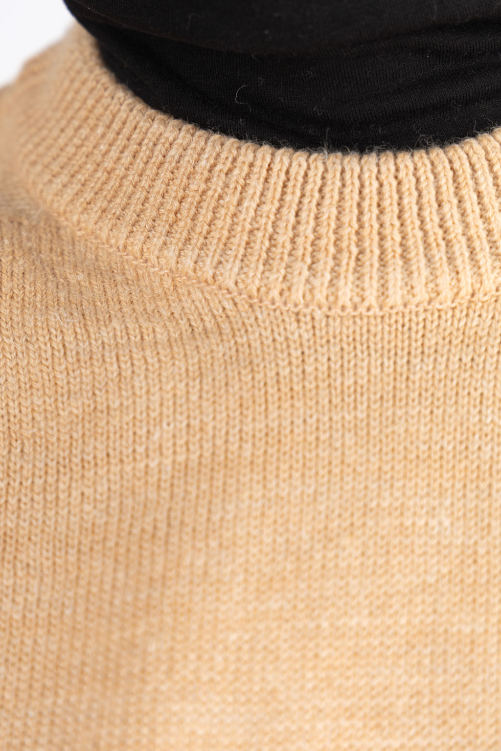 Still by hand - Linen mix seamless sweater - Pale Orange