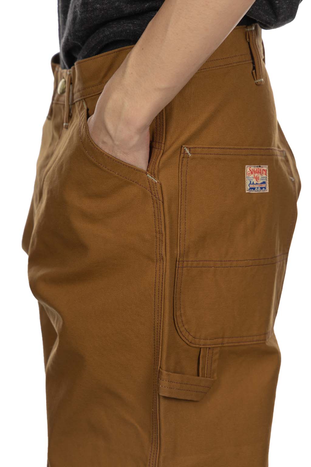 Sugar Cane - 13oz. Brown Duck Work Pants - One Wash