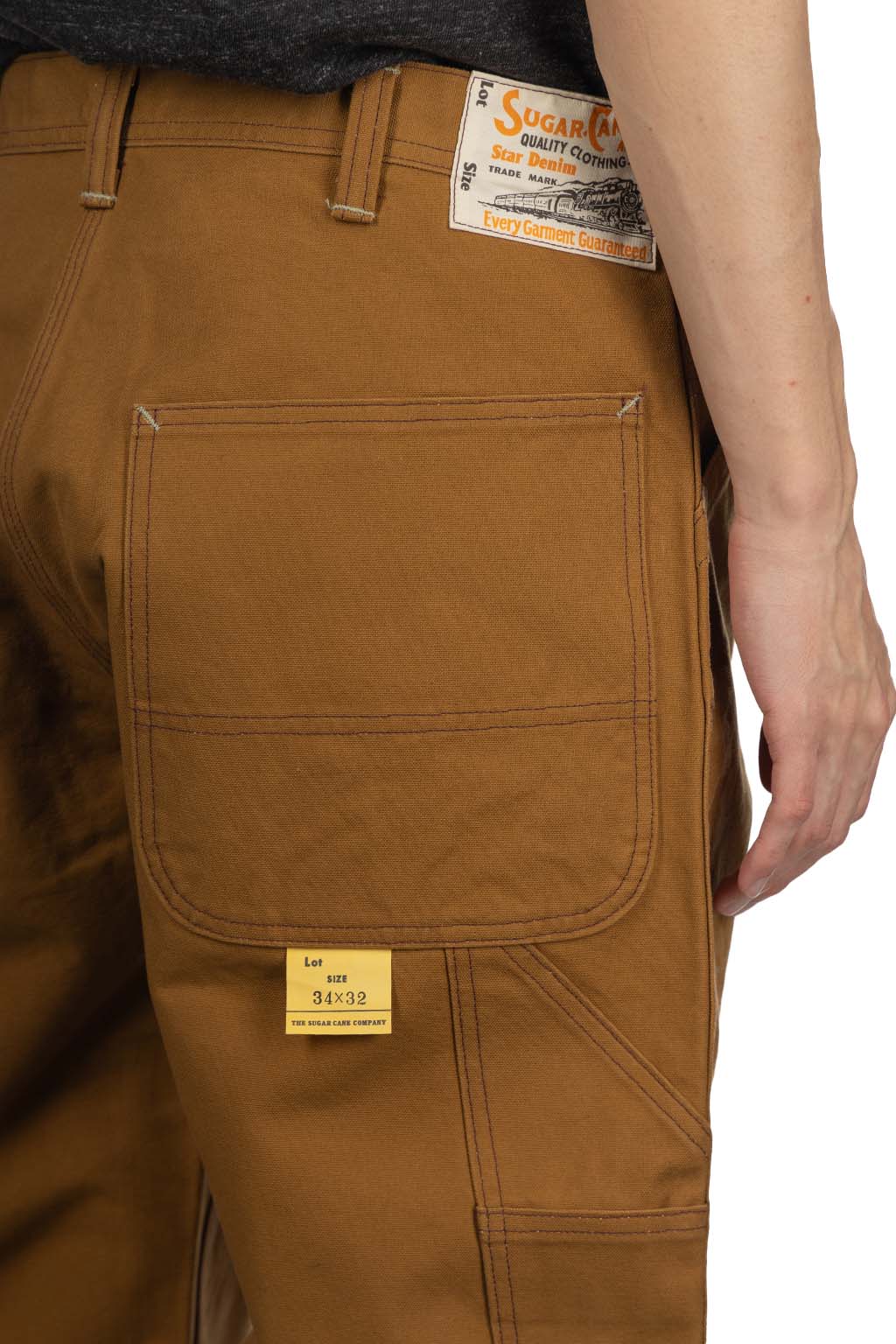 Sugar Cane - 13oz. Brown Duck Work Pants - One Wash