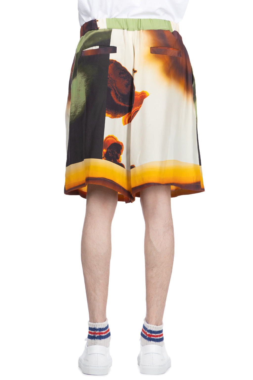 TAAKK - SILK ABOBE-THE KNEE SHORTS - Orange