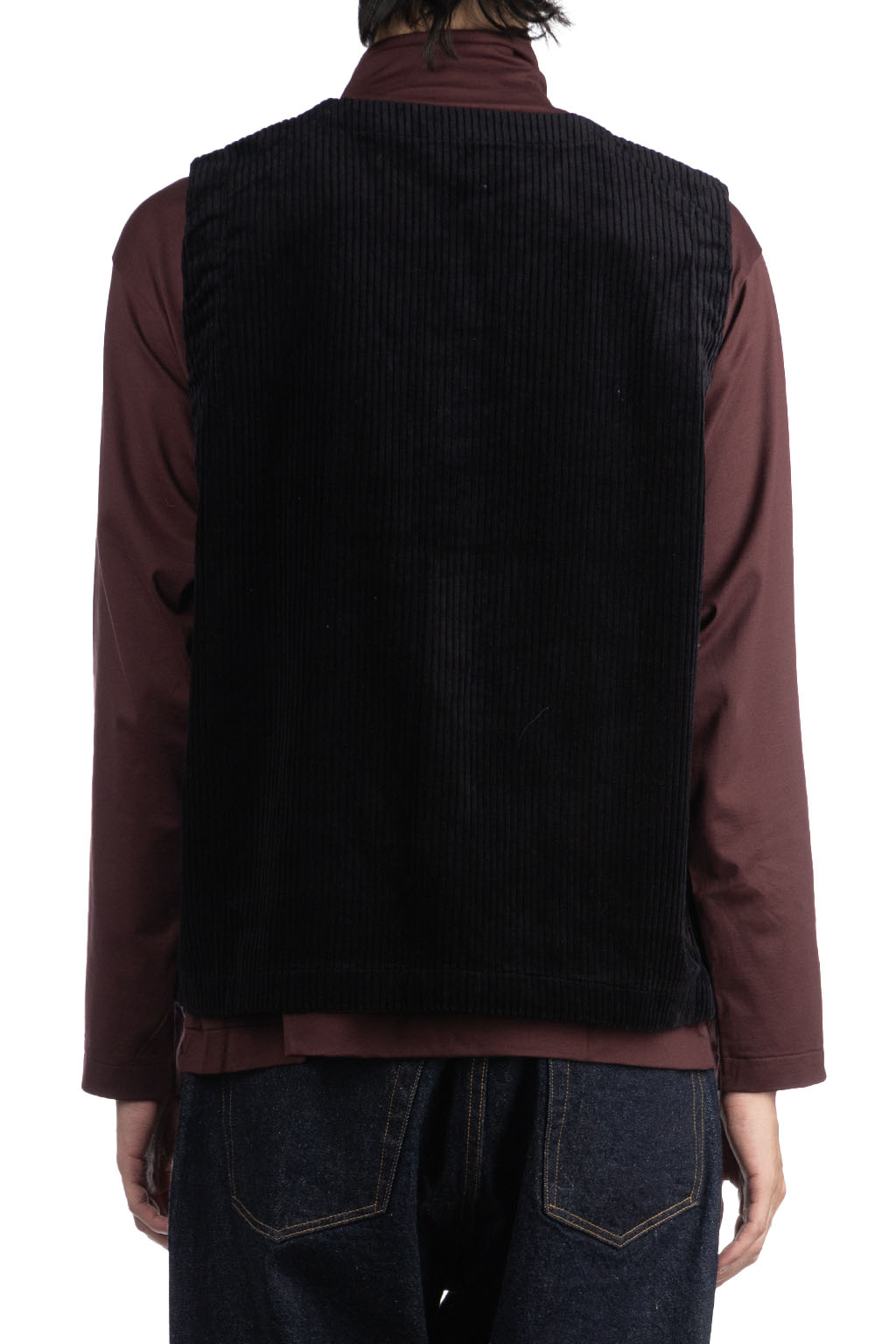 Tigre Brocante - Corduroy Open Pocke Vest - Black