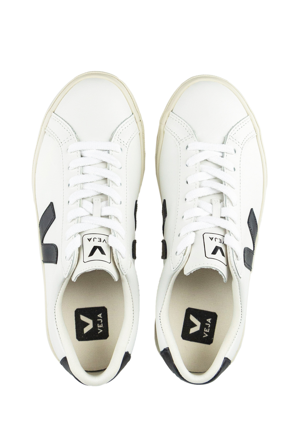 VEJA Esplar Logo Leather - Extra White x Black