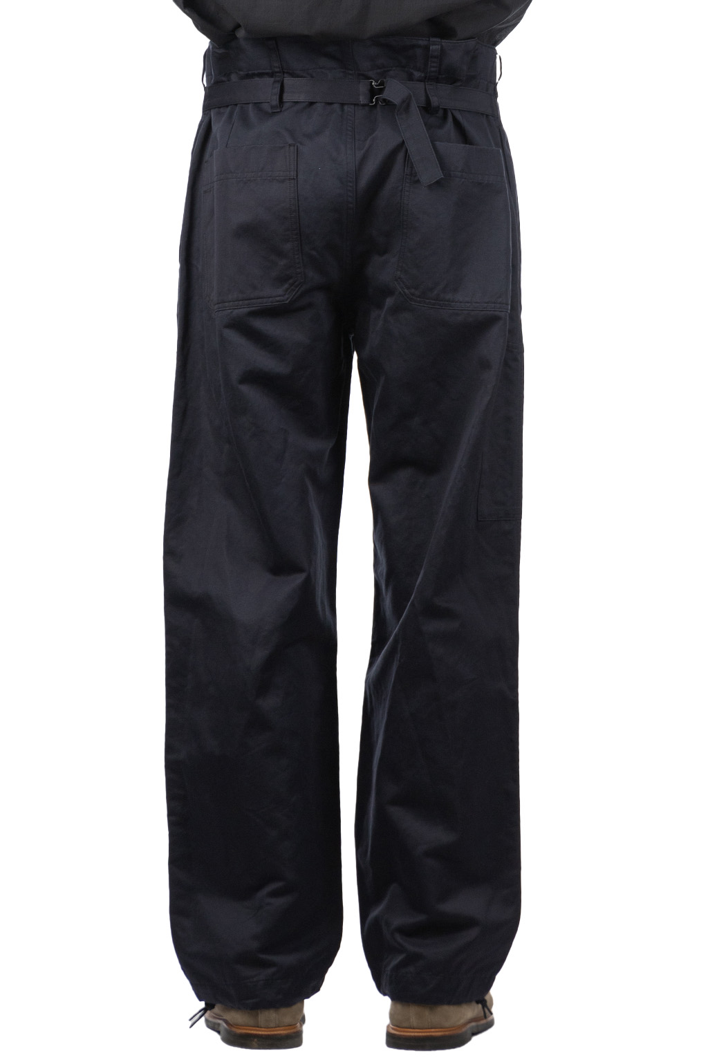 YLEVE - Finx Cotton Lamie Twill Trousers - Navy