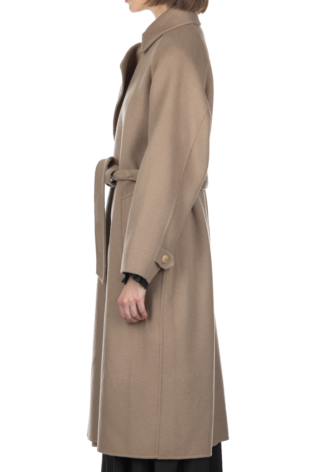 YLEVE - Lambswool Double Clothe Beaver Coat - Mocha