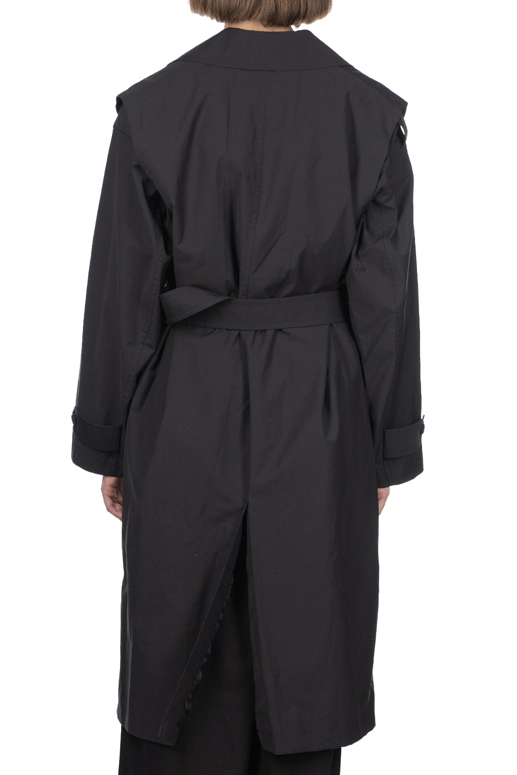 YLEVE - Nylon Cotton Linen Taffeta Coat - Black