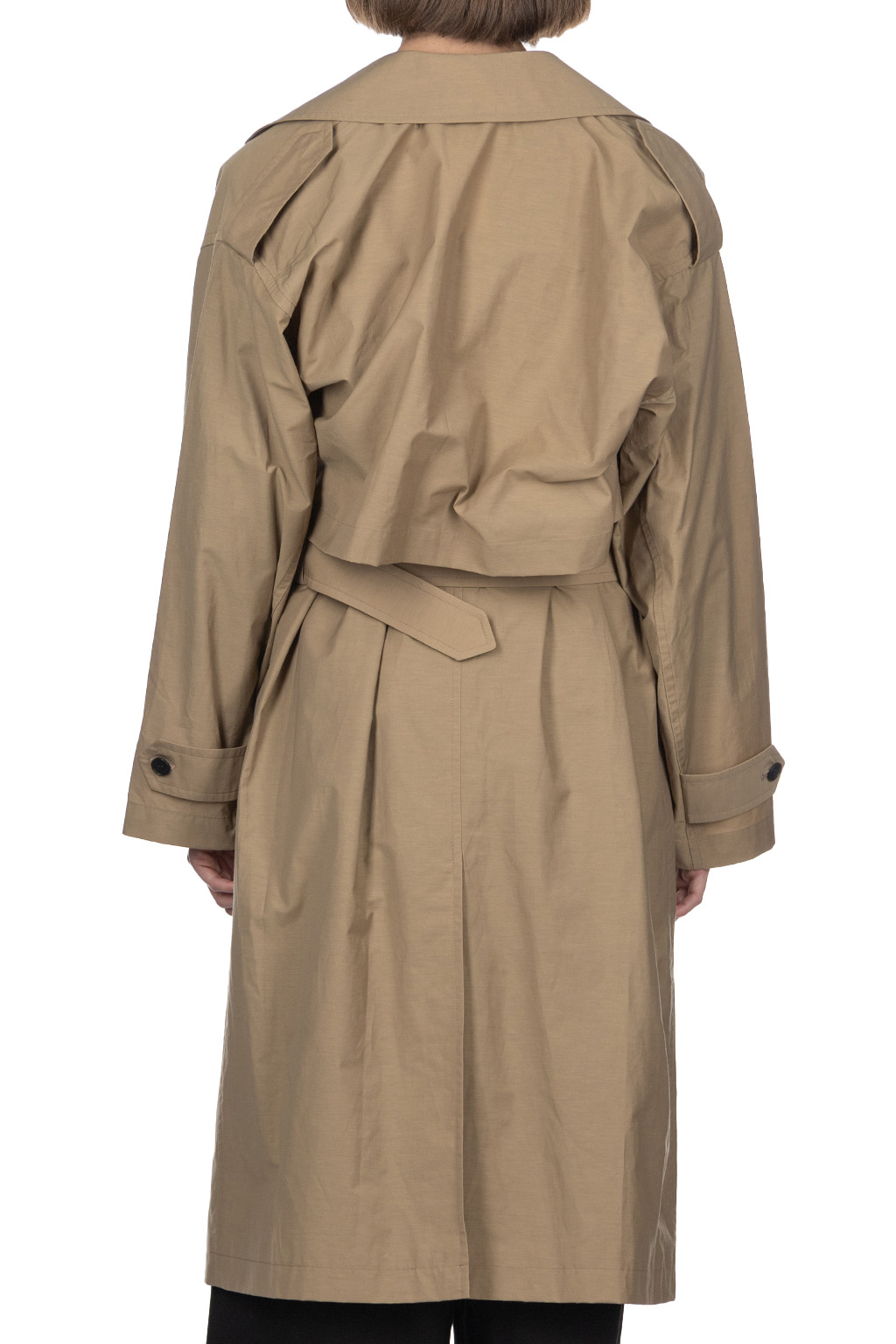 YLEVE - Nylon Cotton Linen Taffeta Coat - Khaki