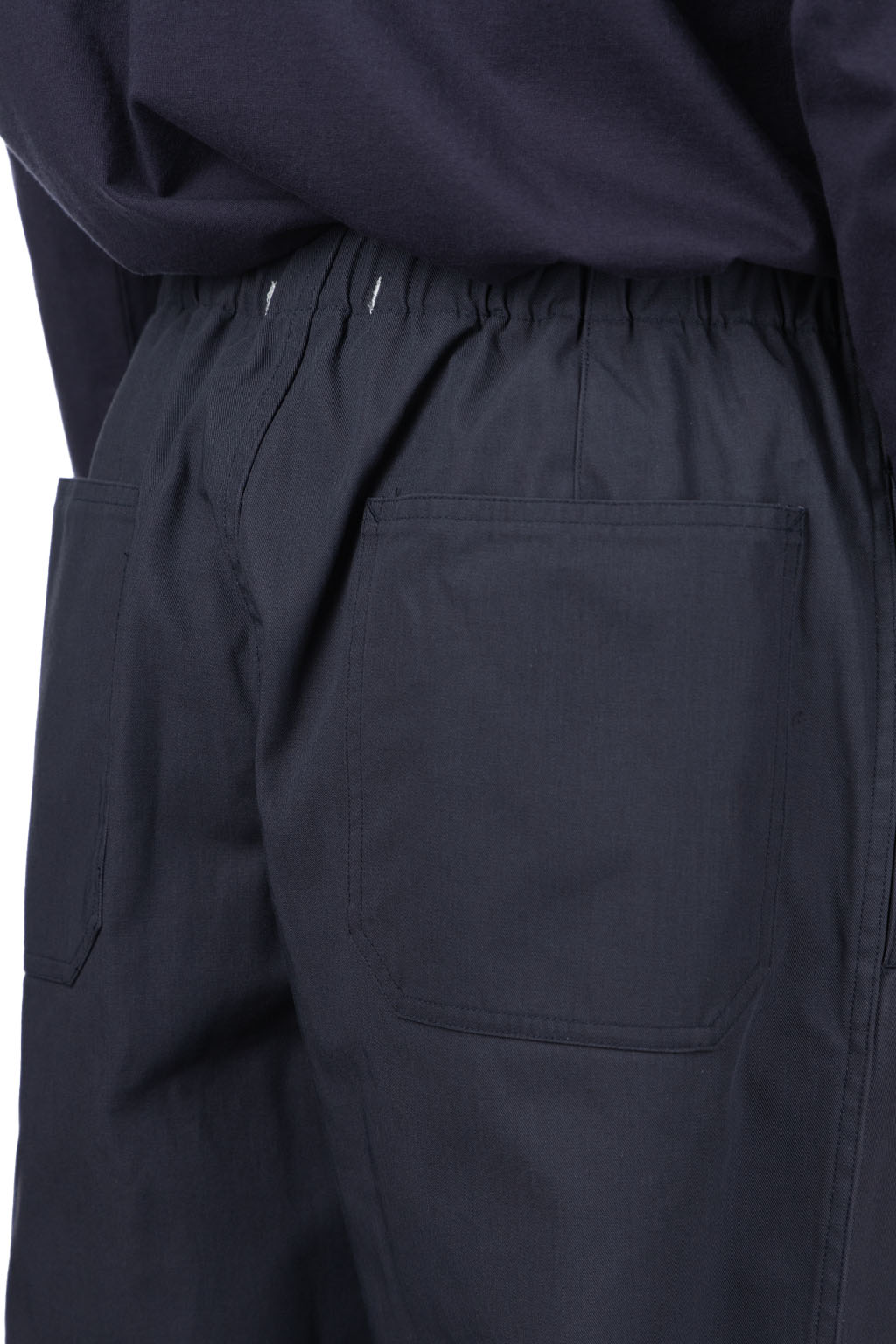 YLEVE - Y : Cotton Poly Twill Tapered Easy Trousers - Navy