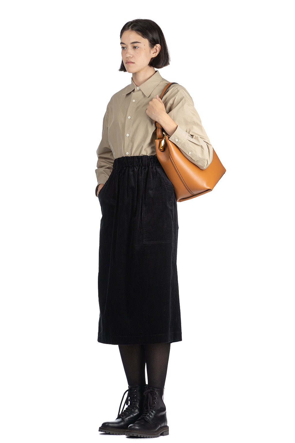 nicholson & nicholson - CHERRY CORD Skirt - Black