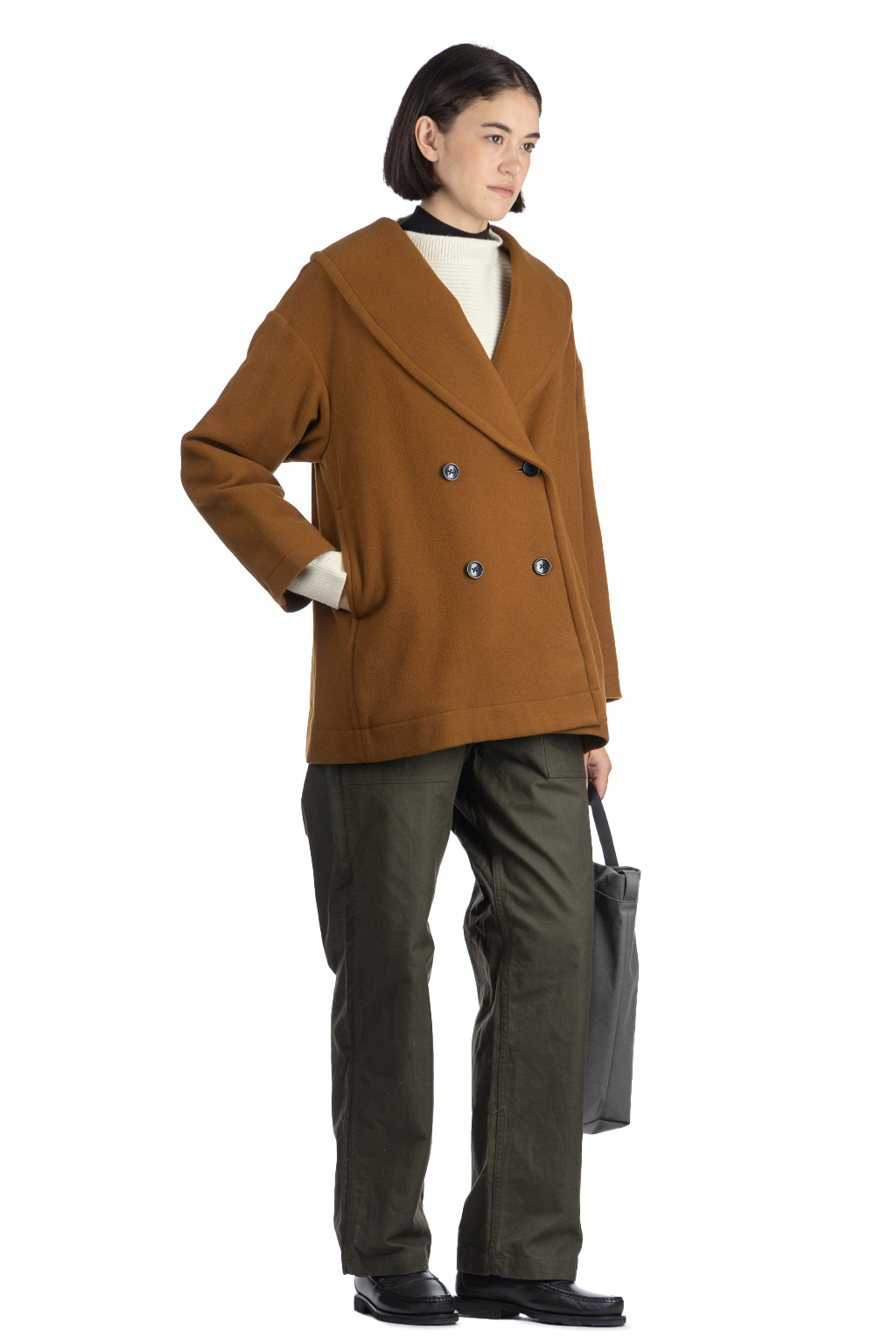 nicholson & nicholson - MY SHAWL Coat - Brown