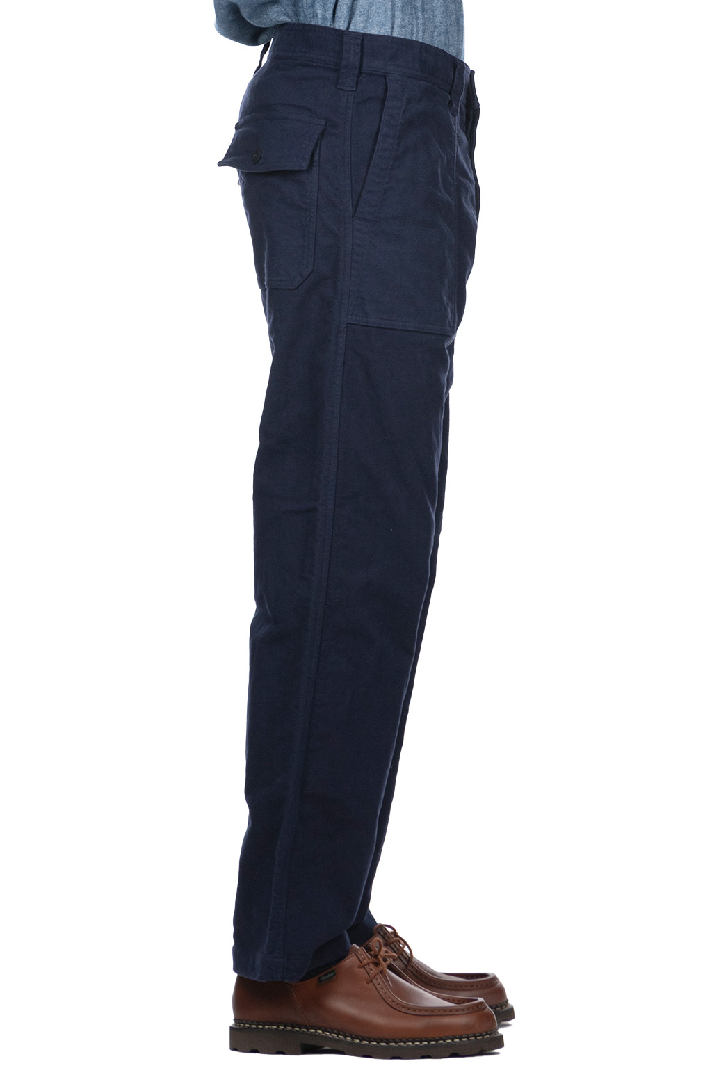 ts(s) - Garment Dye Cotton Moleskin Stretch Cloth Fatigue Pants - Navy