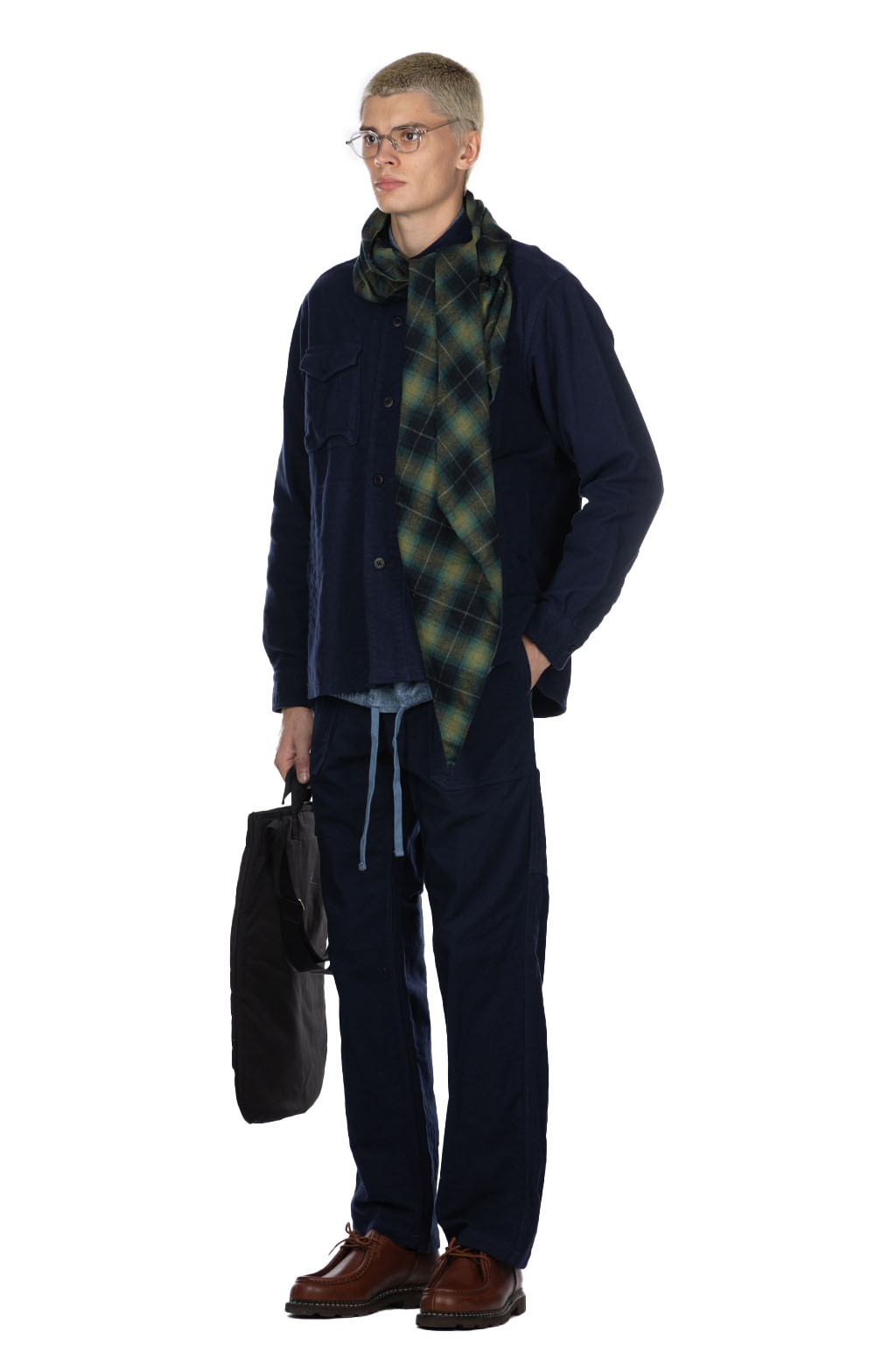 ts(s) - Garment Dye Cotton Moleskin Stretch Cloth Fatigue Pants - Navy