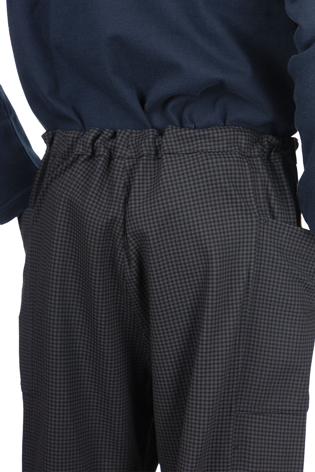 ts(s) - Gingham Plaid Reversible Seam Taping Easy Pants