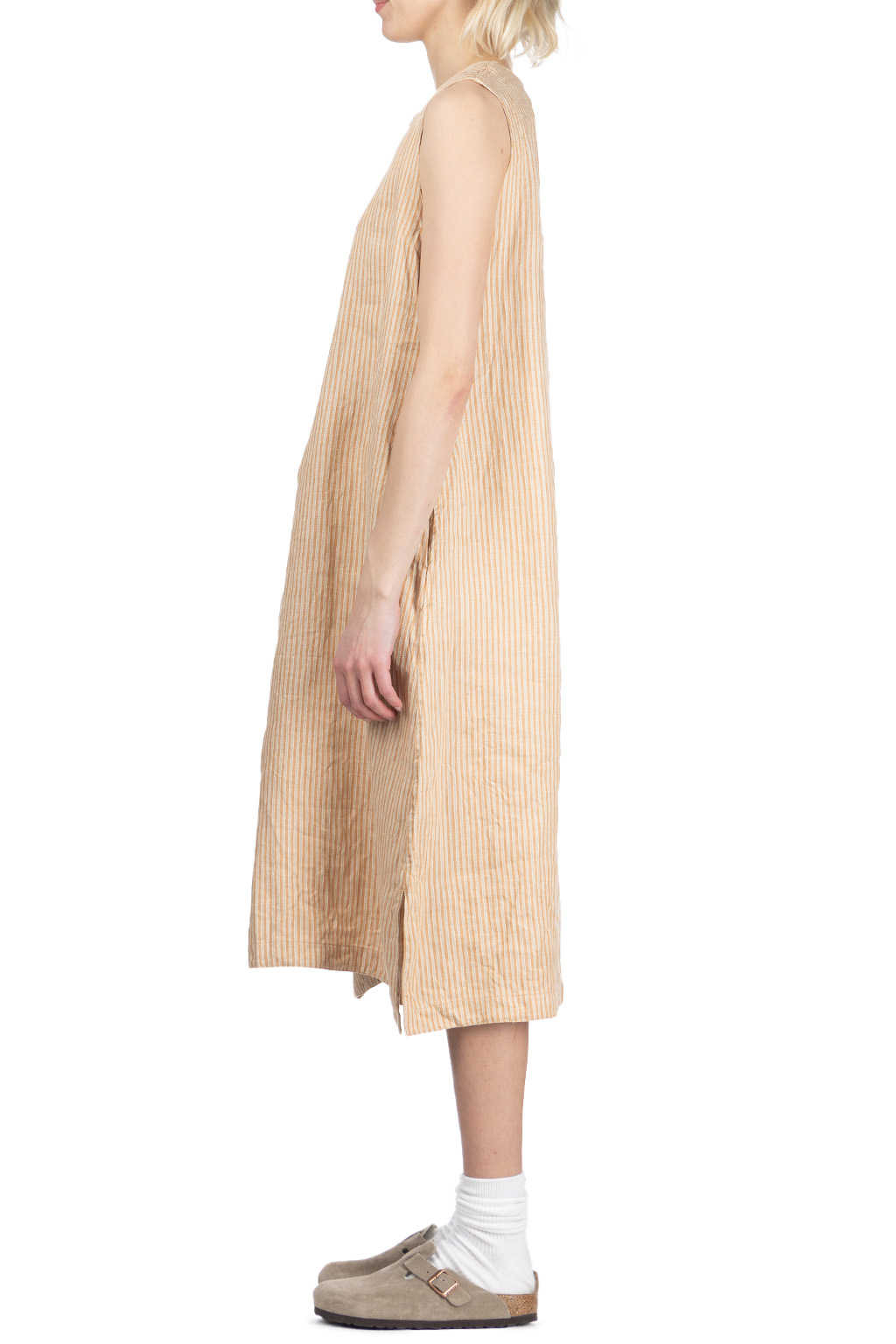 ts(s) - Linen Silk Sleeveless Slit Dress 