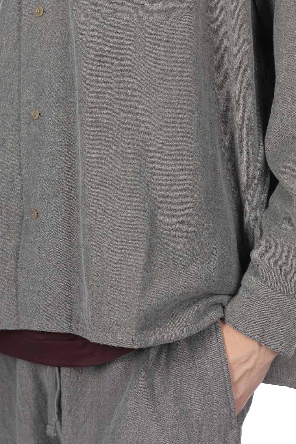 ts(s) - Round Flap Pocket Shirt - Grey