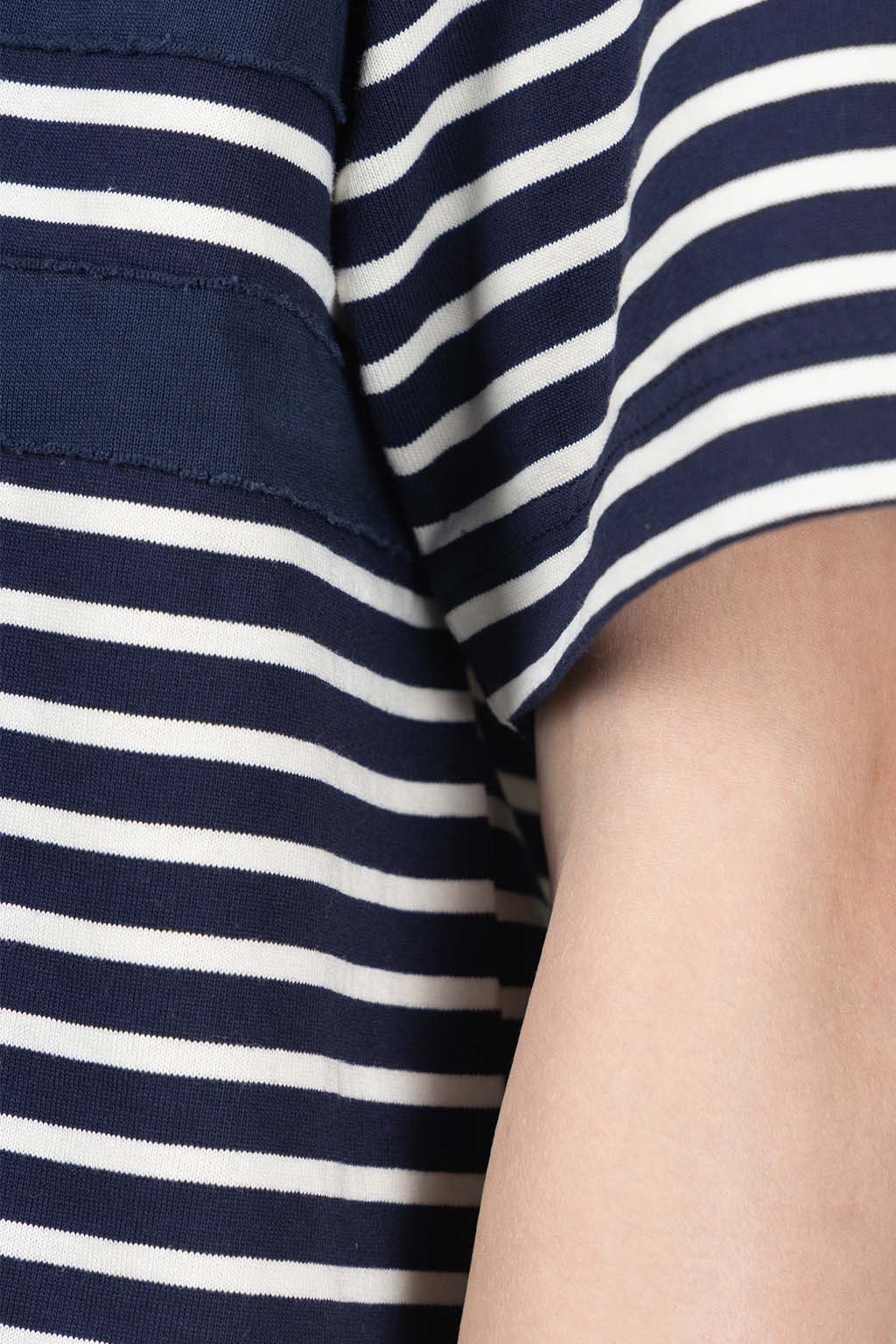 ts(s) - Stripe Disconnection Line T-Shirt - Navy